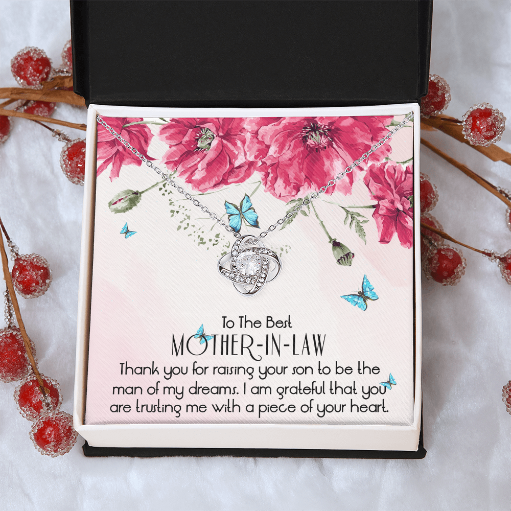 To The Best Mother In Law Love Knot Necklace, Mother In Law Gifts, Mothers Day Gifts Necklaces