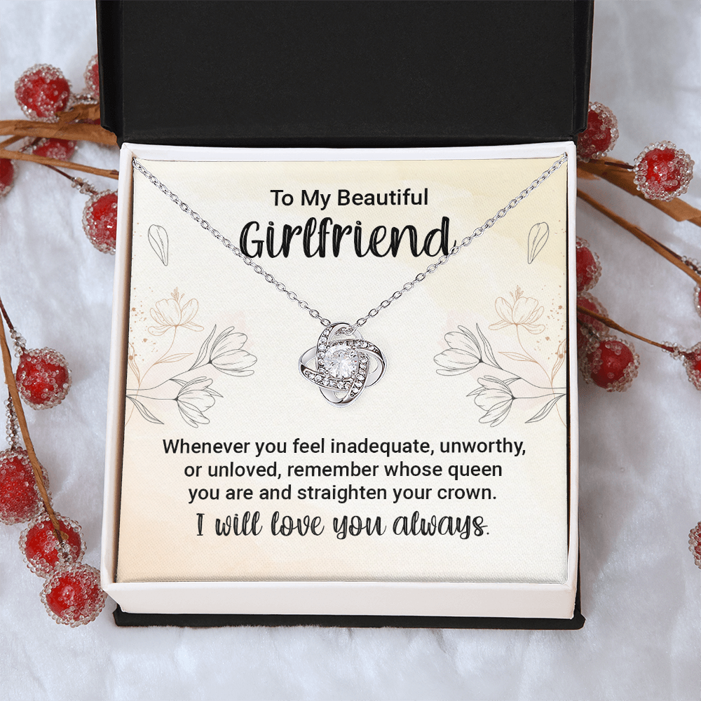 To My Beautiful Girlfriend Necklace From Boyfriend Love You Gift On Xmas For Her