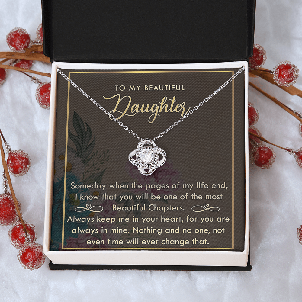 To My Daughter Gifts Necklace from Mom, Mother To Daughter Necklace, Mother Daughter Necklace Gift For Daughter, My Daughter Jewelry from Mommy Gift On Birthday Graduation Gift Box and Message Card