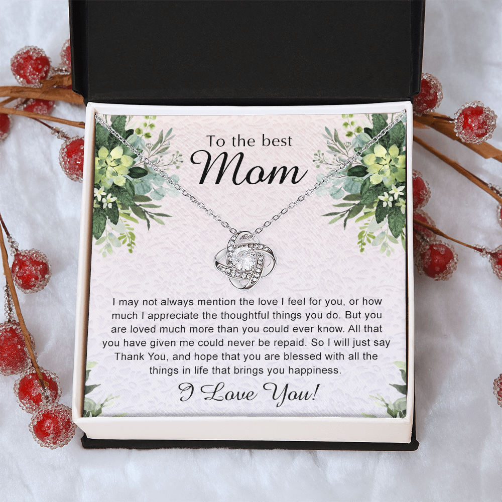 To My Mom Necklace From Daughter, Son - Mother And Daughter Gift Necklace For Mom, To The Best Mom Necklace For Women, Mom Gift Necklace, Jewelry For Mom On Birthday, Anniversary, Mothers Day