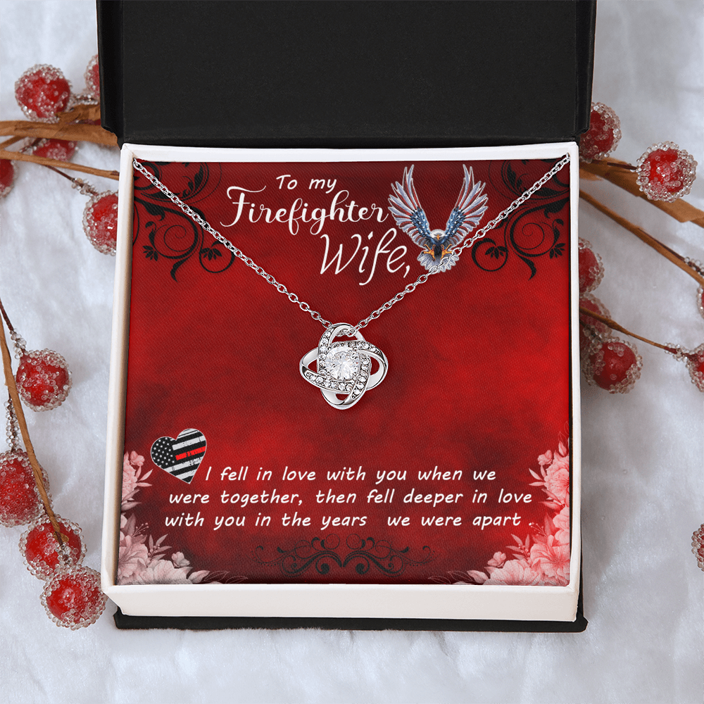 To My Firefighter Wife Necklace From Husband Valentines Day Necklace Gift For Firefighter Wife Soulmate Gift Necklace Personalized Gift Jewelry For Women Romantic Gift Necklace Fell In Love Necklace