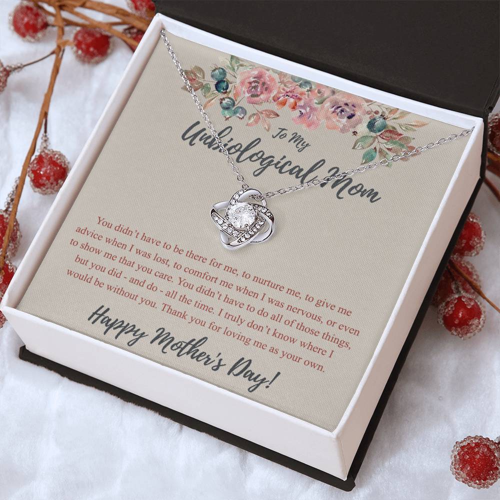 Mother's Day Gift Necklace To My Unbiological Mom Necklace Gift for Bonus Mom