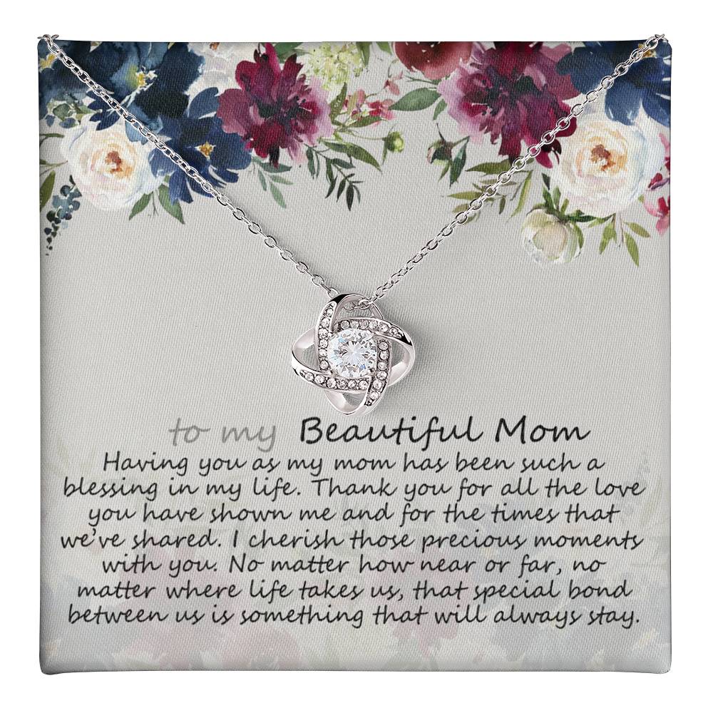 To my Beautiful Mom Necklace Mother's Day Gift Jewelry For Mother, Mom Gifts