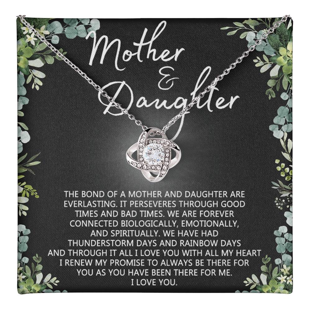 Mother And Daughter Necklace, Mothers day Necklace Gift For Mother, To My Mother Love Knot Necklace Gift From Daughter To Mom Jewelry Gift For Women Bonus Mom Boyfriend's Mom Gift Necklace Love Knot Necklace 6323