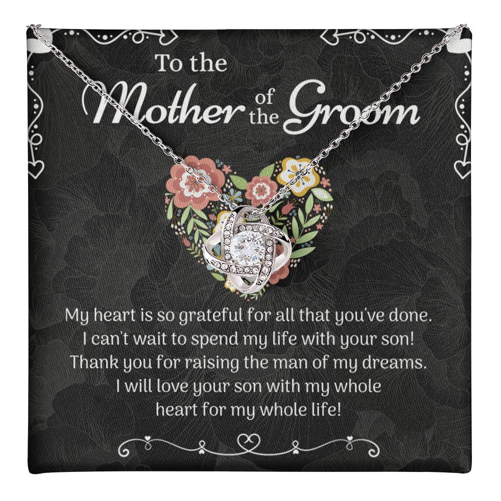 Mother of the Groom Sunflower Necklace from Bride, To The Mother of the Groom Love Knot Necklace From Son Gift For Mom, Mother Of The Groom Gift Necklace, Mom of Groom Gift Jewelry Gift For Women Love Knot Necklace 6323