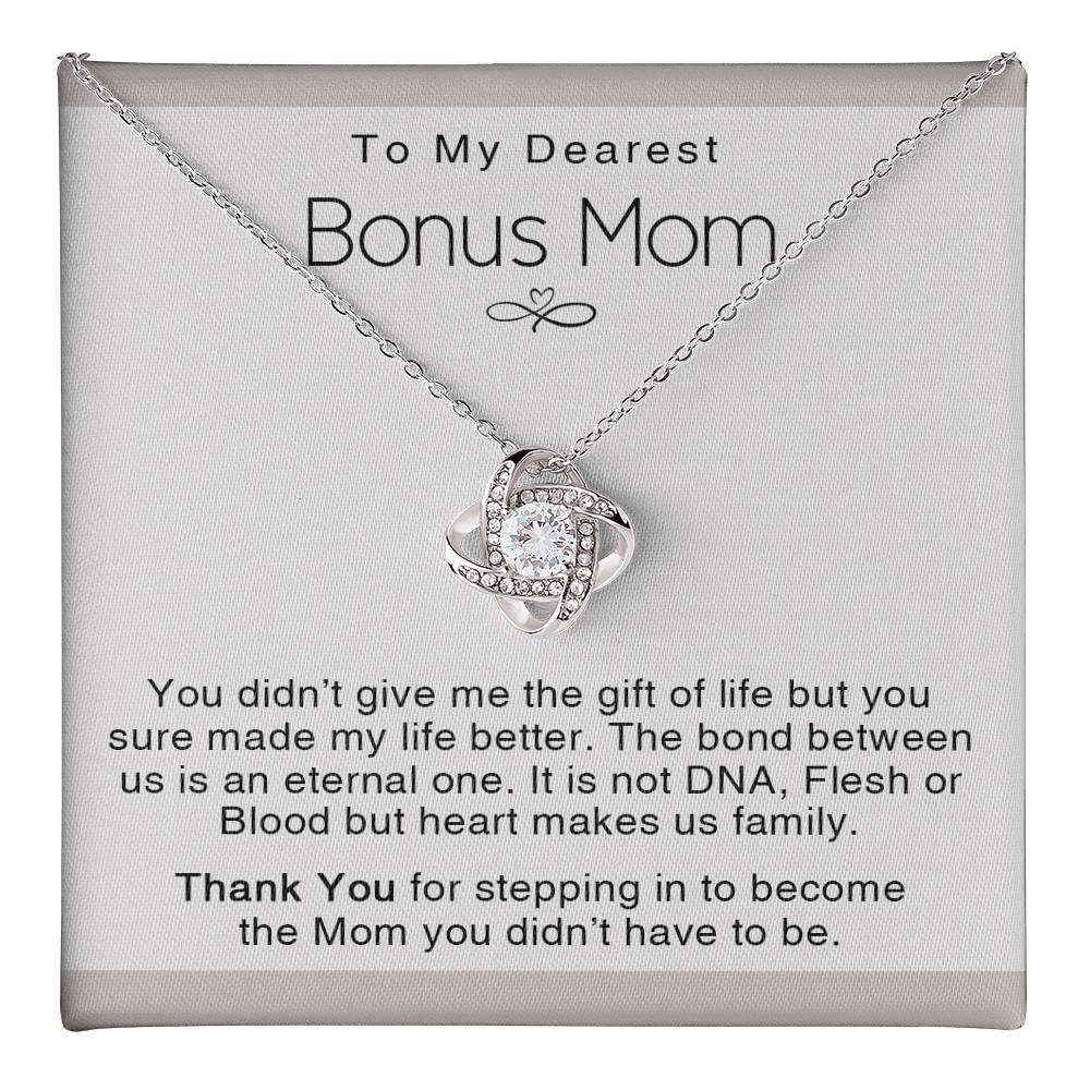 To My Dearest Bonus Mom Necklace Gift Mother's Day Gift Necklace Bonus Mom Gift