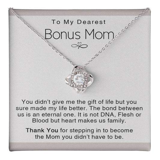To My Dearest Bonus Mom Necklace Gift Mother's Day Gift Necklace Bonus Mom Gift