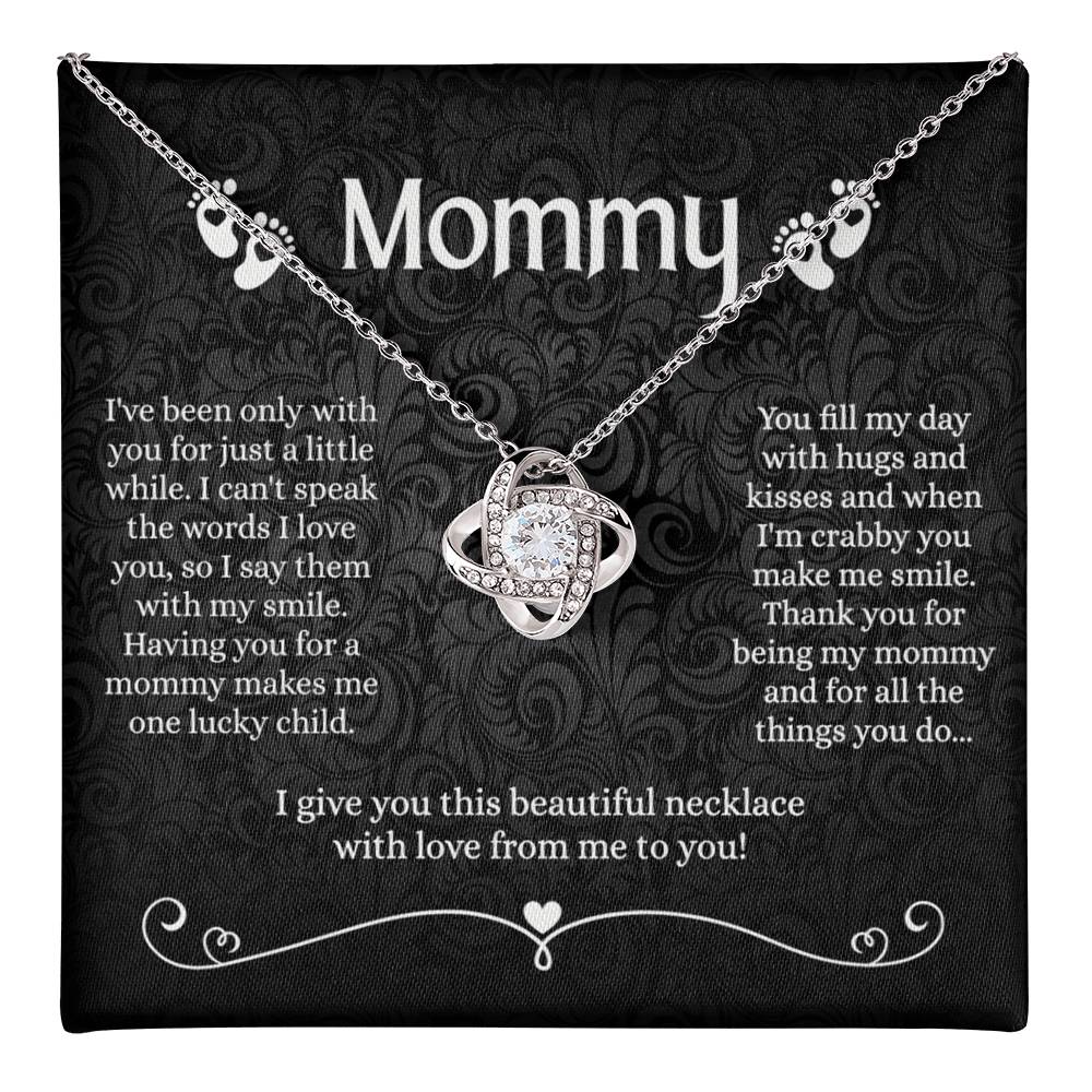 Mommy Gift Necklace, To My Mom Love Knot Necklace From Daughter Necklace Gift For Mom Mother's Day Necklace Gift For Mom, Birthday Gift Necklace For Mom Anniversary Jewlry Gift For Women, Mommy Love Knot Necklace 6323