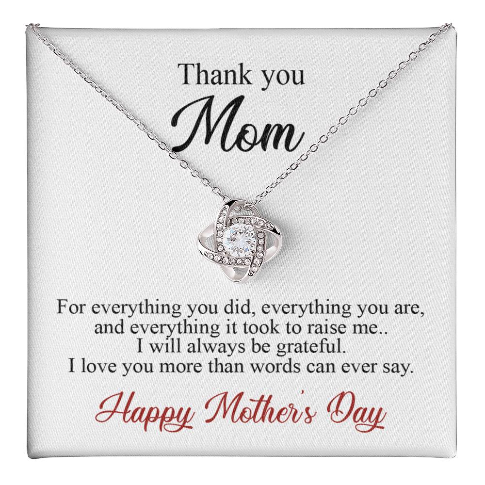Thank You Mom Gift Happy Mother's Day Necklace To My Mom Necklace Mom Jewelry