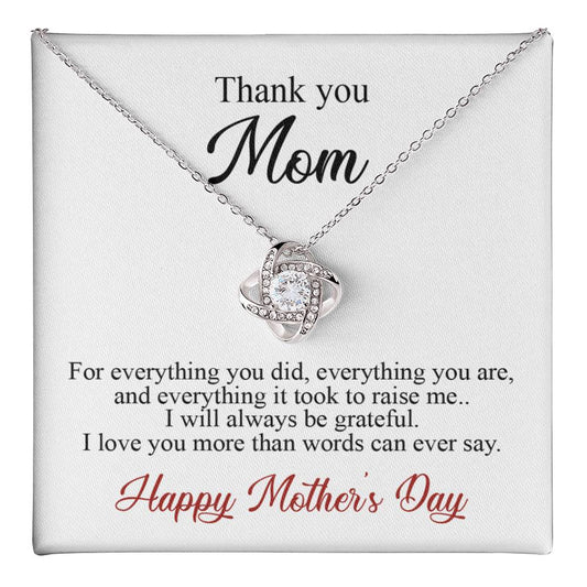 Thank You Mom Gift Happy Mother's Day Necklace To My Mom Necklace Mom Jewelry