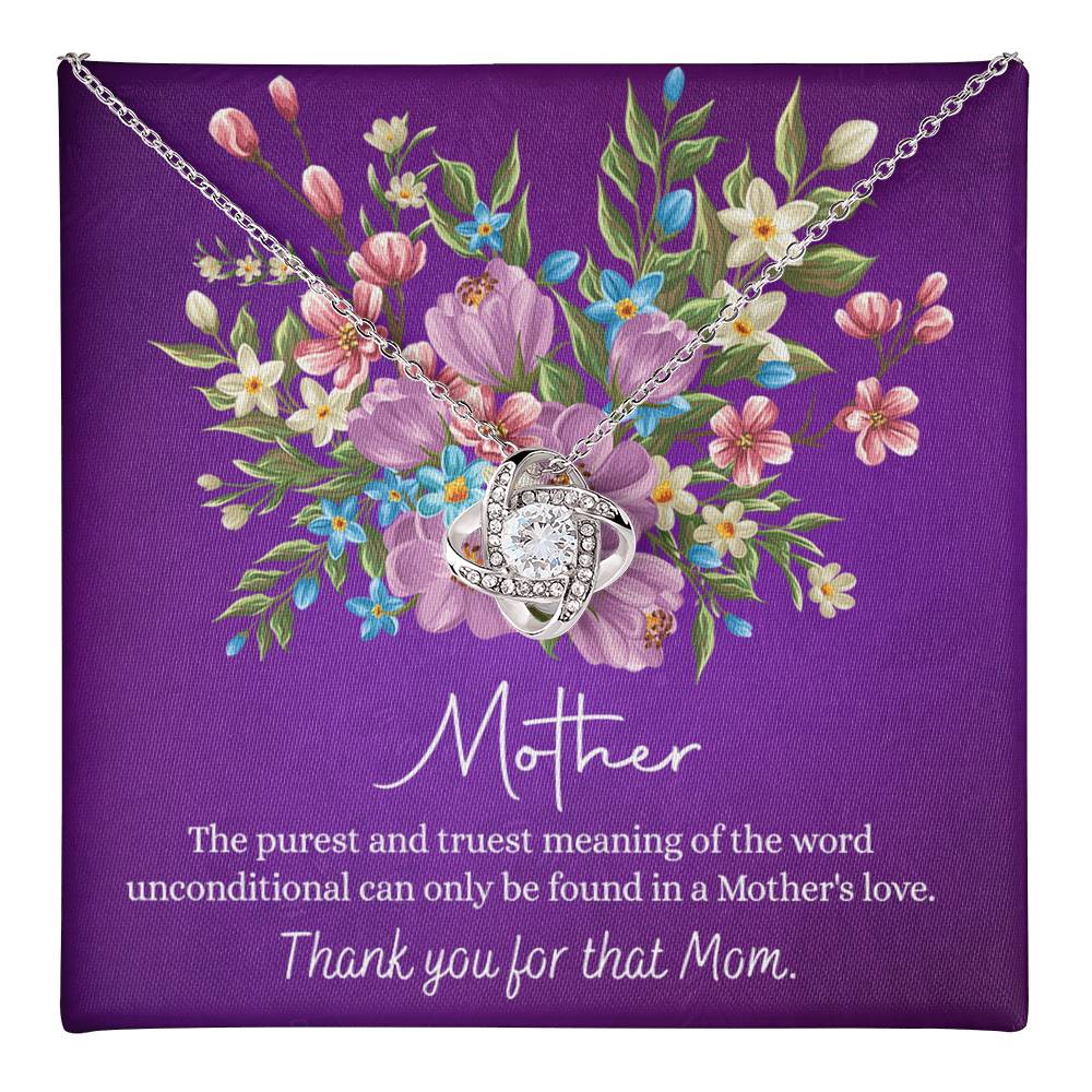 Mother Gift Necklace, To My Mom Necklace, Happy Mother's Day Necklace Gift for Mom from Daughter Message Card Necklace Gift Idea Mother Jewelry Gift For Women, Gift Necklace For Mom from Daughter Love Knot Necklace 6323