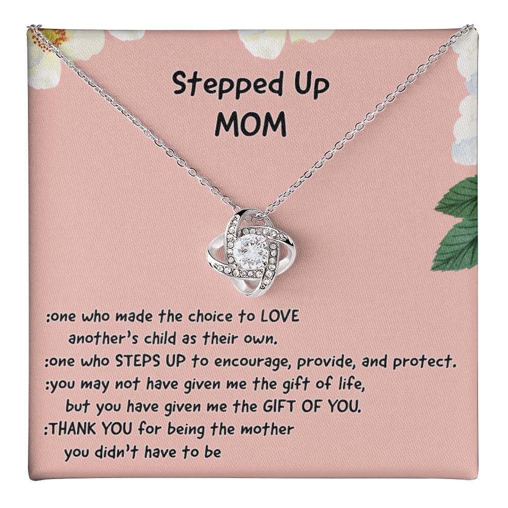 Stepped Mom Necklace, To My Steooed Up Mom Necklace Gift From Daugter, Stepped Up Mom Gift Necklace, Step Up Mommy Necklace To Daughter, Jewelry Gift For Mom On Birthday, Mother's Day Necklace Gift