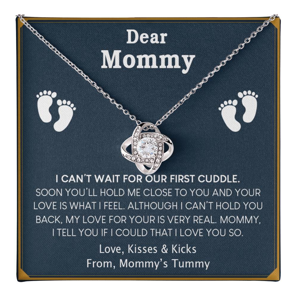 Pregnant Wife Gift,Interlocking Hearts Necklace, Mother's Day Gift,New Mom Gift