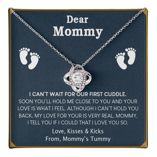 Pregnant Wife Gift,Interlocking Hearts Necklace, Mother's Day Gift,New Mom Gift