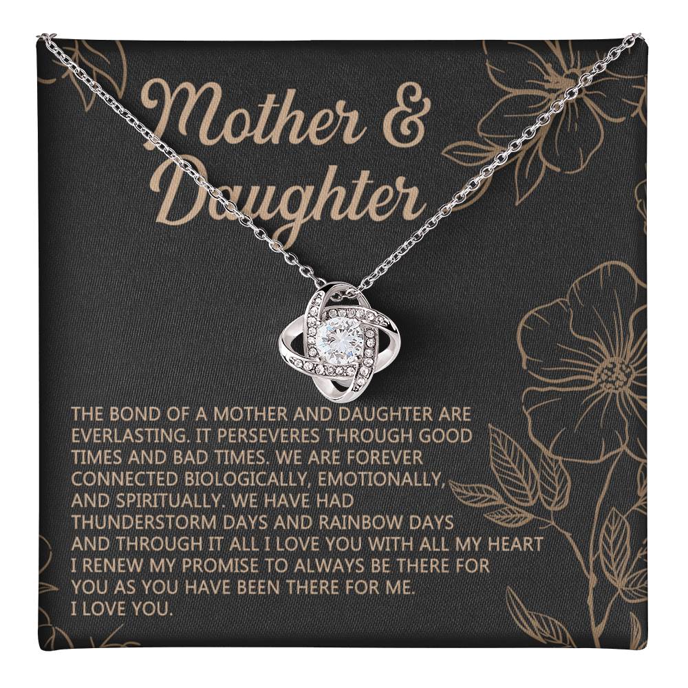 Mother And Daughter Necklace, To My Mother Love Kot Necklace From Daughter, Mothers day Necklace, Mother Daughter Gift Necklace, Jewelry Gift For Women, Mom, Daughter To Mother Love Knot Pendant Love Knot Necklace 6323