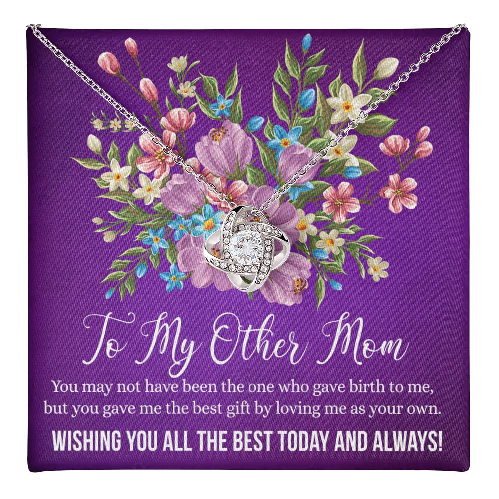 Other Mom Gift Necklace - To My Other Mom Love Knot Necklace From Daughter Wishing You All The Best Today And Always Necklace Gift For Mom, Mother In Law Gift Necklace On Birthday Gift, Anniversary Love Knot Necklace 6323