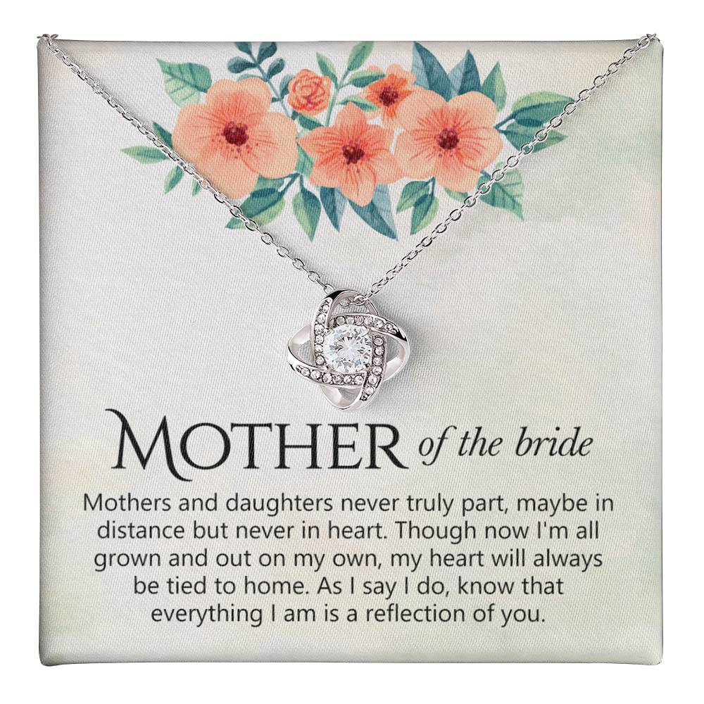 The Love Knot Necklace Mother Of The Bride, Mother Of The Bride Gift Necklace, Mother Of The Bride Gift Love Knot Pendant Necklace For Mother Of The Bride, Mother Of Bride Jewelry Gift For Women