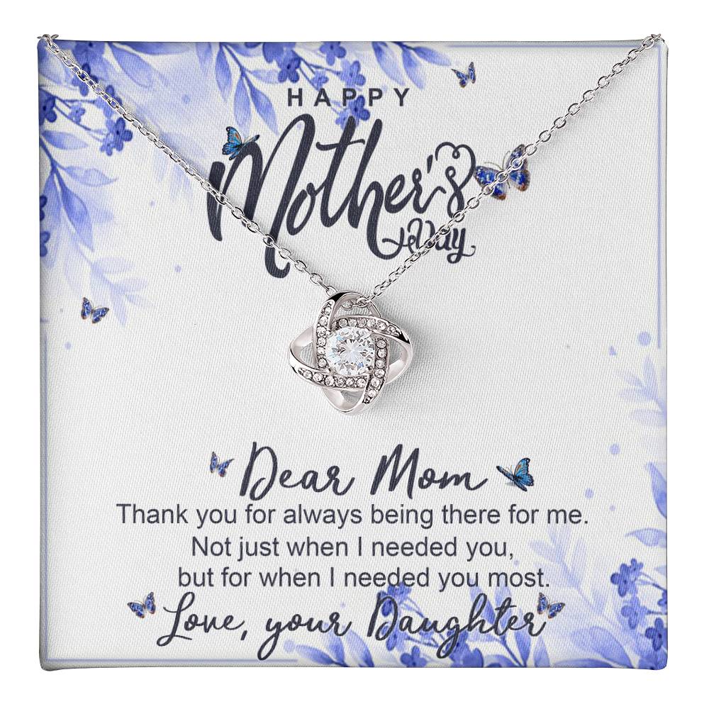Happy Mother Day, Mothers Day Gifts Necklace, Gifts For Mom From Daughter Or Son Love Knot Necklace 6323