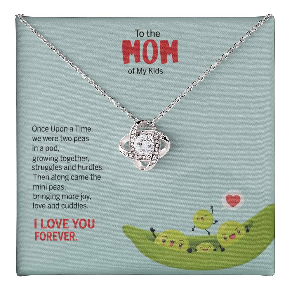 To My Mom Peas Pod Necklace From Kids, Gift For Mom On Mother's Day Jewelry Mom Love Knot Necklace 6323