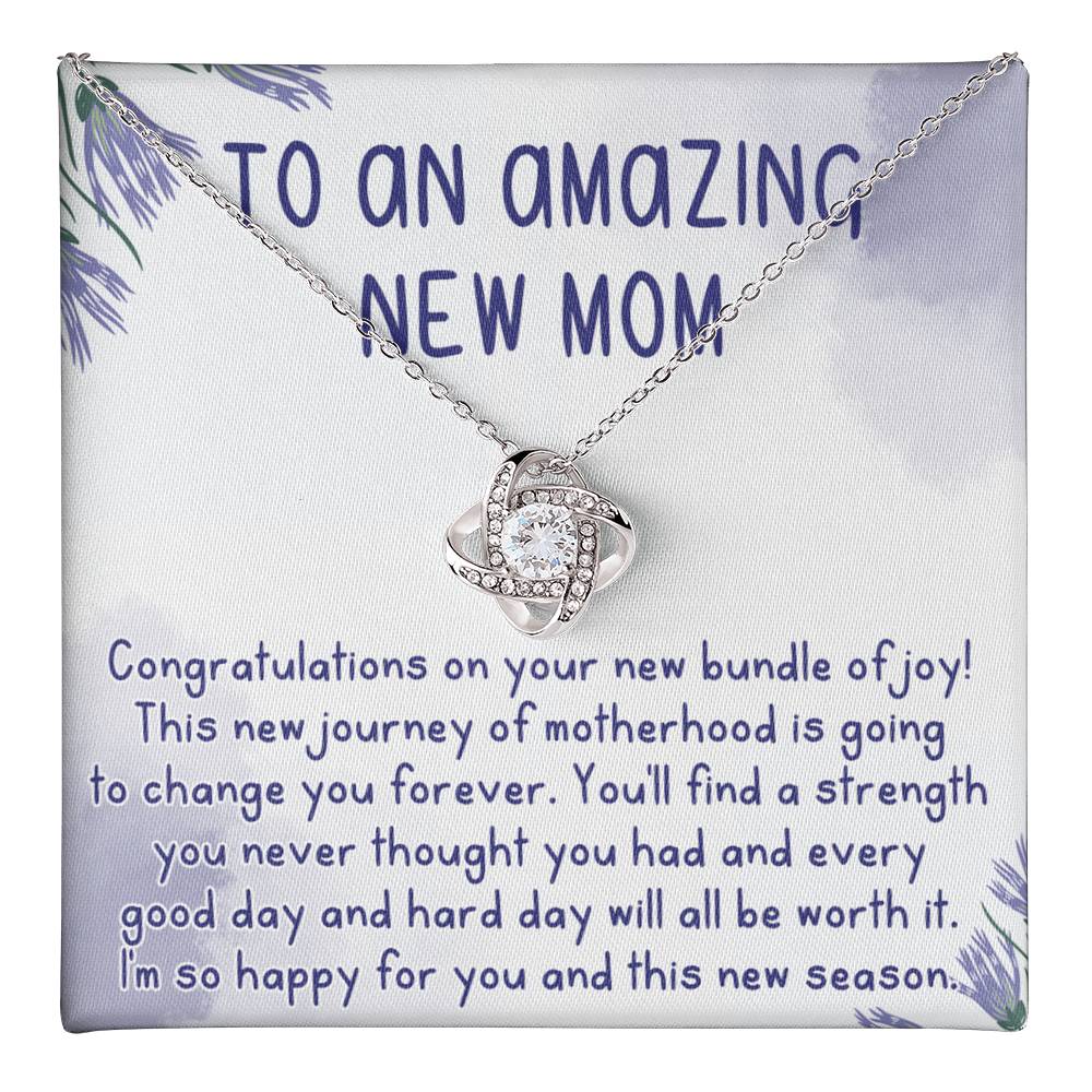 To An Amazing New Mom Necklace, Gift Necklace for New Mom, Congratulations Necklace For New Mom, To My New Mom Necklace From Daughter, Son, Mother Daughter Necklace, New Mom Necklace Gift For Wom