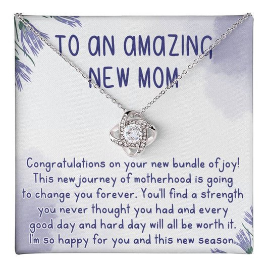 To An Amazing New Mom Necklace, Gift Necklace for New Mom, Congratulations Necklace For New Mom, To My New Mom Necklace From Daughter, Son, Mother Daughter Necklace, New Mom Necklace Gift For Wom