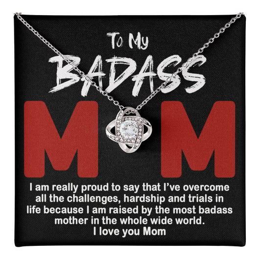 To My Badass Mom Necklace Badass Mom Gift, Jewelry For Step Mom On Mother's Day