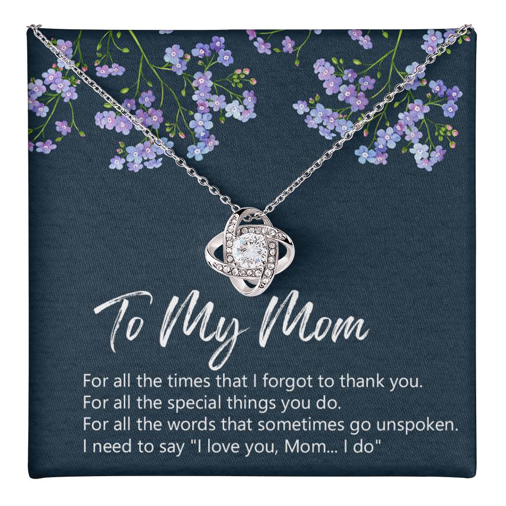 To My Mom Necklace From Daughter, Birthday Gift For Mom, Mother's Day Necklace Gift For Mom, Love Knot Pendant Gift For Mom, Meaningful Mom Gift Necklace, Daughter And Mother Jewelry Gift For Women Love Knot Necklace 6323