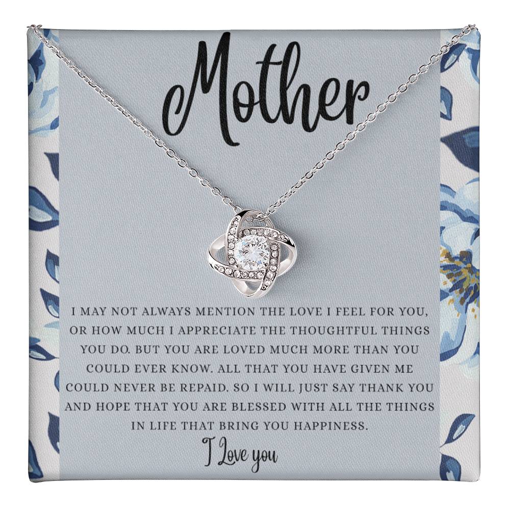 Mothers Day  Gifts For Mom  Mom Necklace  To My Mom  Best Mom Necklace 175249049467 Love Knot Necklace 6323