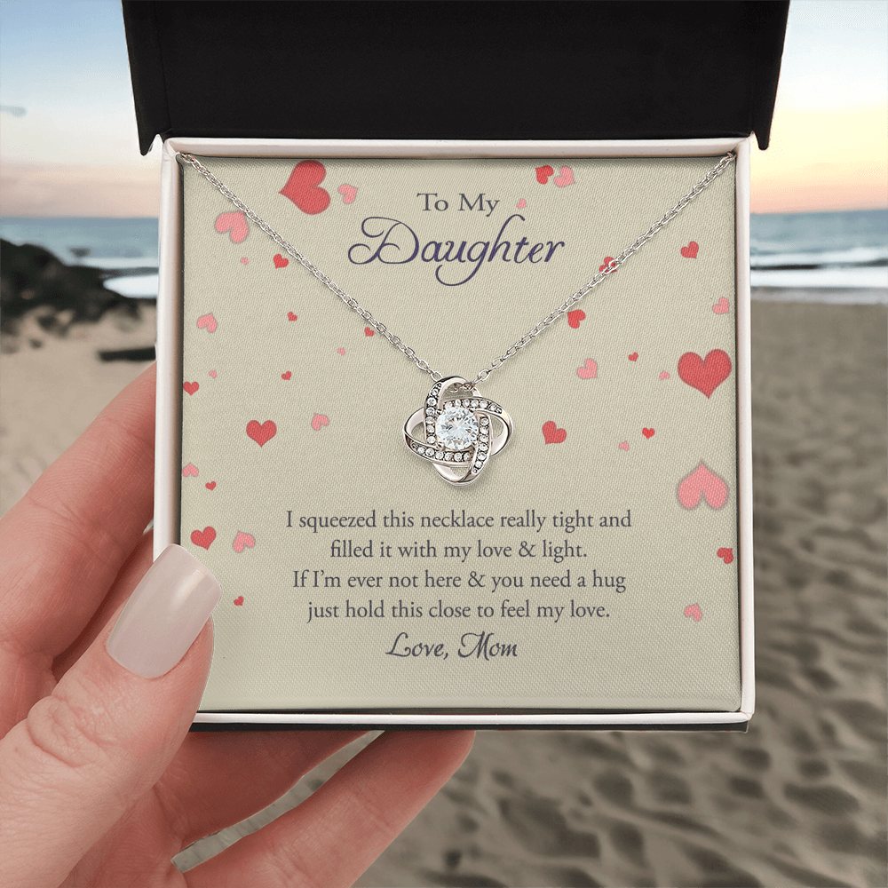 To My Daughter Gift Necklace From Mom, Jewelry Gift for Girls Daughter from Mom, Sentimental Gift for Her, Message Card and Gift Box styles On Birthday, Christmas, Anniversary Graduation Gift