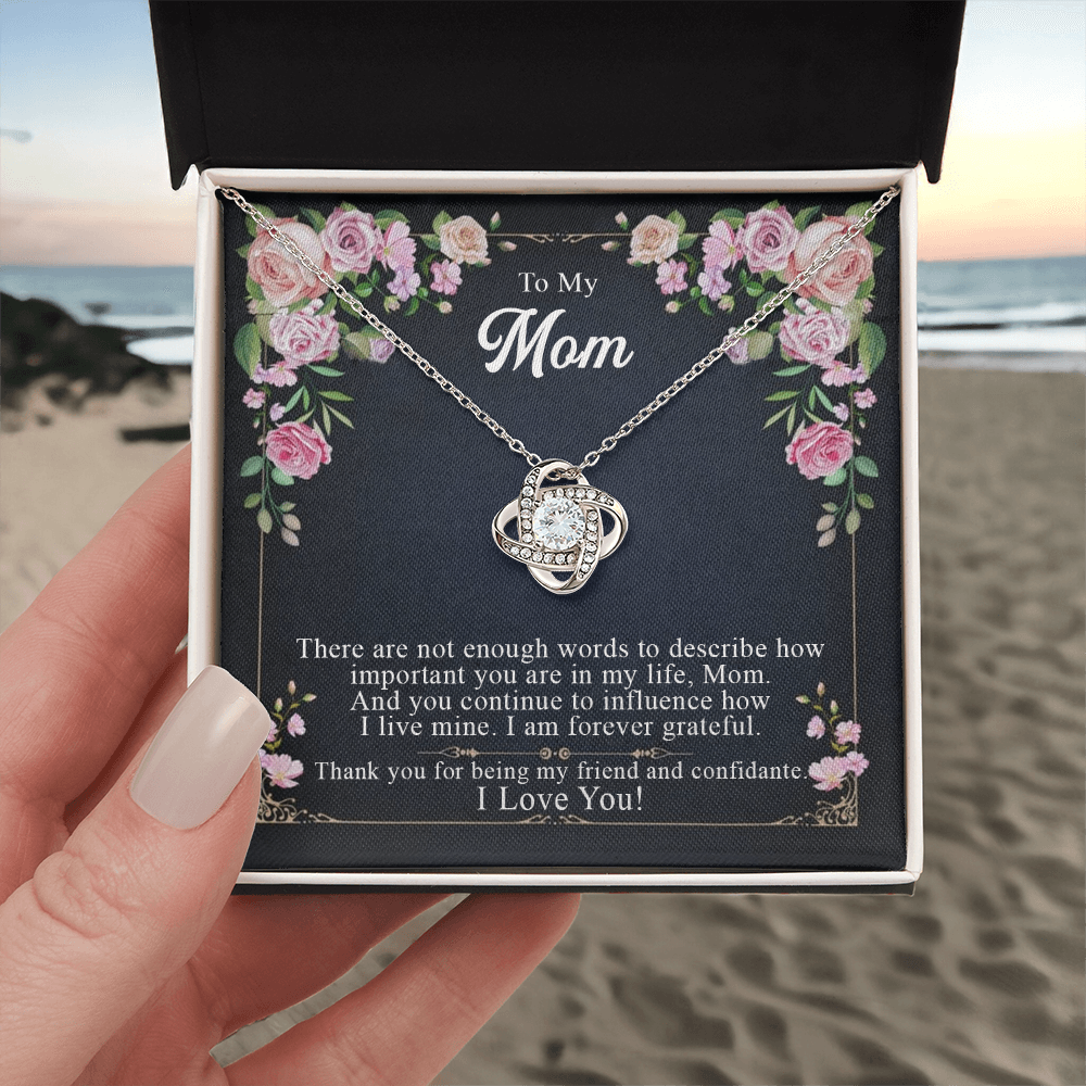 To My Mom Love Knot Necklace, Gift Necklace for Mother, Mother's Day Gift
