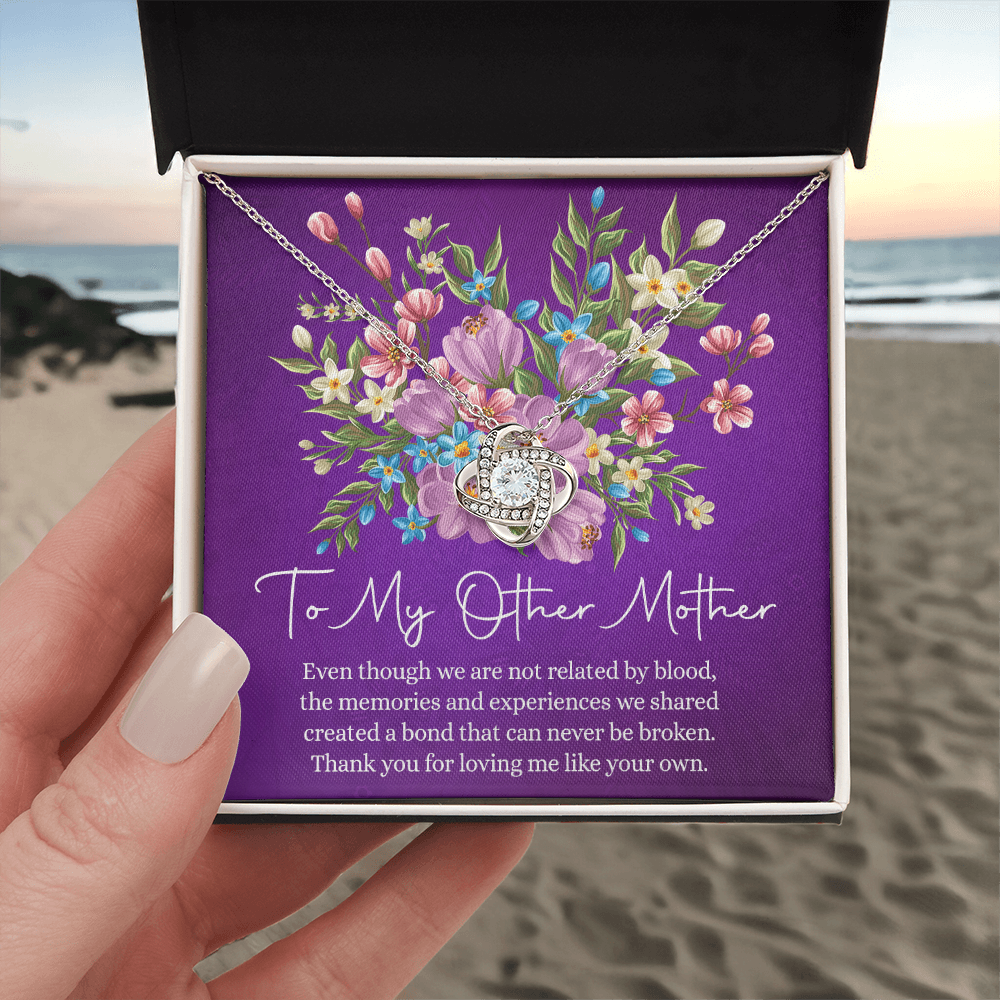 Mother Necklace, To My Other Mother Love Knot Necklace Gift From Daughter, Mother And Daughter Gift Necklace Personalized Gift Necklace For Mom, Thank You Pendant, Love Knot Necklace Gift For Women