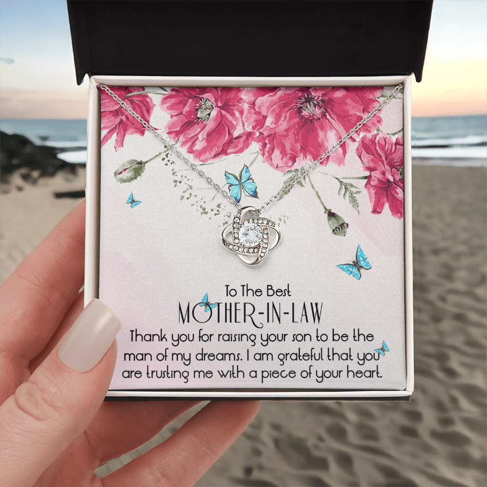 To The Best Mother In Law Love Knot Necklace, Mother In Law Gifts, Mothers Day Gifts Necklaces