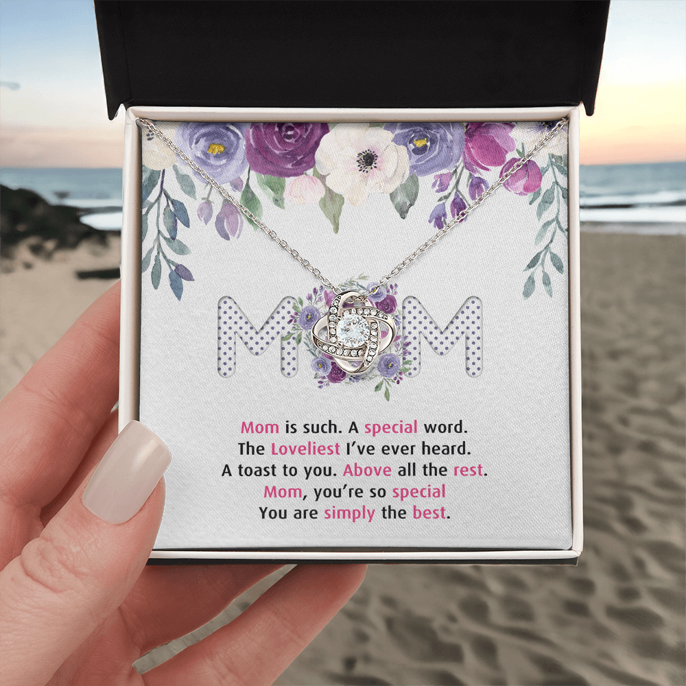 Mom Gift Necklace, To My Mom Love Knot Necklace Gift From Daughter And Mother Love Knot Pendant Gift For Mom New Mom, Bonus Mom Gift Necklace, The Loveliest Mom Necklace, Jewelry Gift For Women