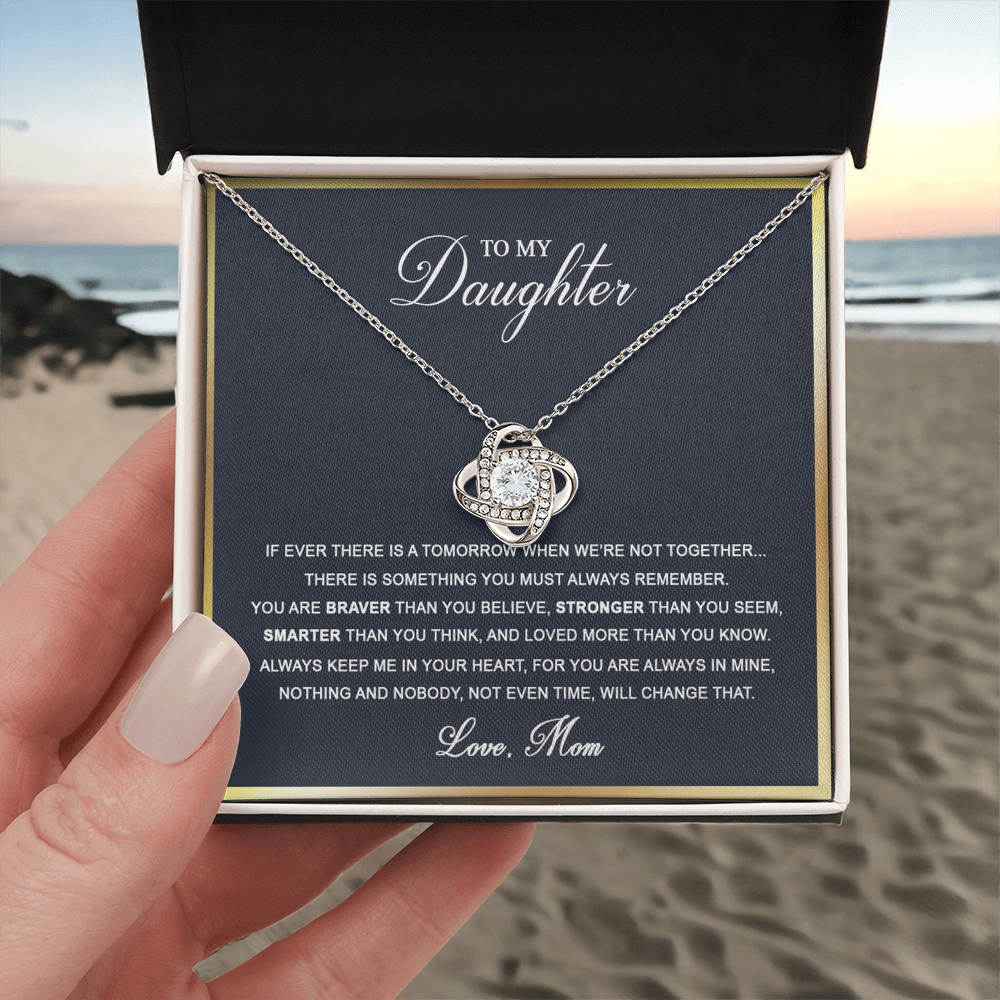 To My Daughter Necklace Gift From Mother, Daughter Gift From Mom, Daughters Birthday, Unique, Grown Up Daughter, Smarter Than You Think, And Loved More Than You Know Always Keep Me In Your Heart