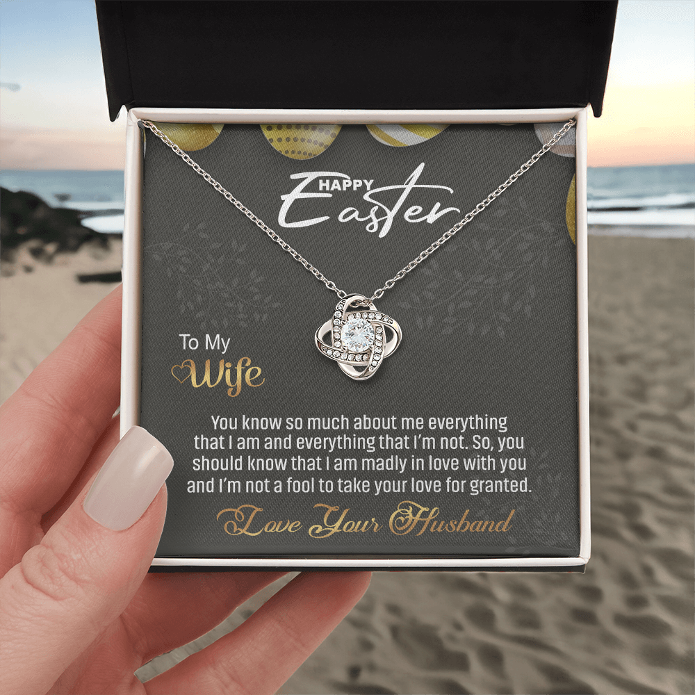 To My Wife Necklace From Husband Valentines Day Necklace Gift For Smokin' Hot Wife, Soulmate Gift Necklace, Personalized Gift Jewelry For Women Romantic Gift Necklace Happy Easter Necklace For Wife