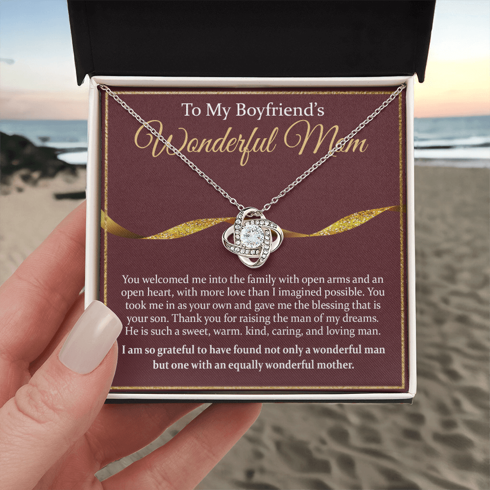 Personalized Gift Necklace For Boyfriends Mom, To My Boyfriend's Mom Necklace From Girlfriend's Mom,  Mother's Day Necklace For Boyfriend Mother, Mother's Day Necklace Gift for Bf Mom On Anniversary