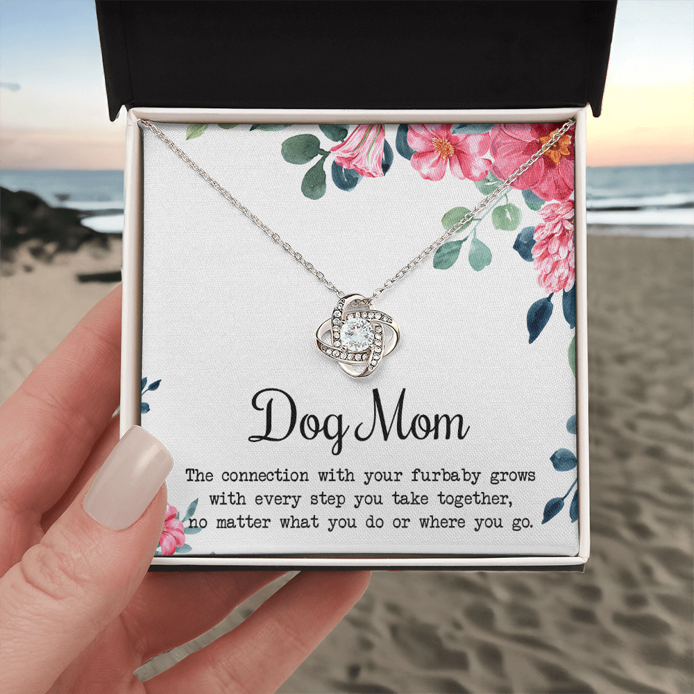 Dog Mom Necklace, To My Dog Mom Love Knot Necklace From Daughter Son To Mom Dog Mom Pendant Gift On Christmas Birthday Necklace Gift For Mother In Law Gift Necklace, Necklace Gift For Mom, Mommy