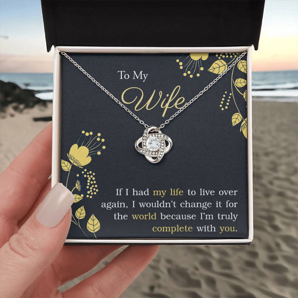 To My Wife Necklace, Anniversary Gift for Wife, Love Knot Necklace Gift for Wife 175117717127
