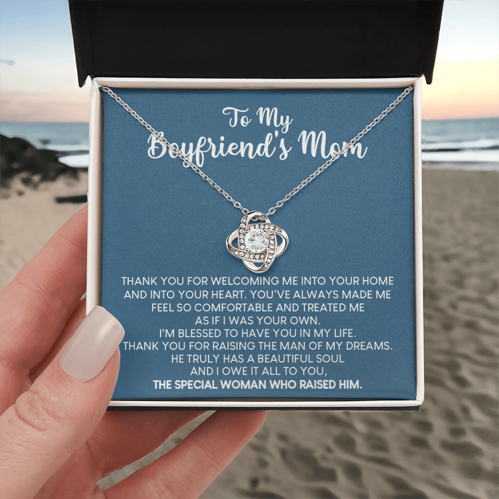 To My Boyfriend's Mom Necklace From Him, Daughter Gift For Mom, Gift Necklace for My Boyfriend's Mom Christmas, Necklace Gift For Bf Mom, Mothers Day Necklace For Boyfriends Mom From Girlfriend Mom