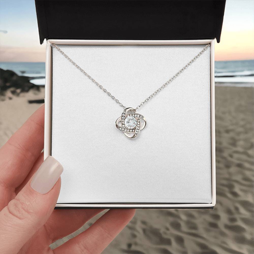 To The Best Mom Necklace From Daughter, Thank You For Mom Necklace Gift For Mom, Mother And Daughter Love Knot Necklace Gift On Mother's Day Anniversary, Birthday Gift Christmas, Jewelry For Women