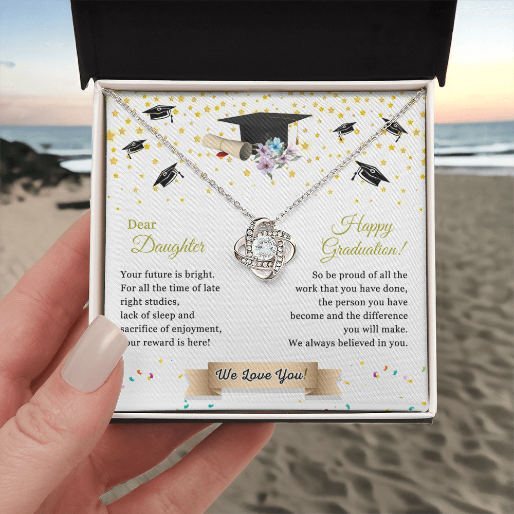Graduation Gift for Her, To My Daughter Necklace From Parent We Love You Necklace, College Graduation Gifts Pendant For Daughter Graduation Necklaces High School Graduation Gift for Daughter