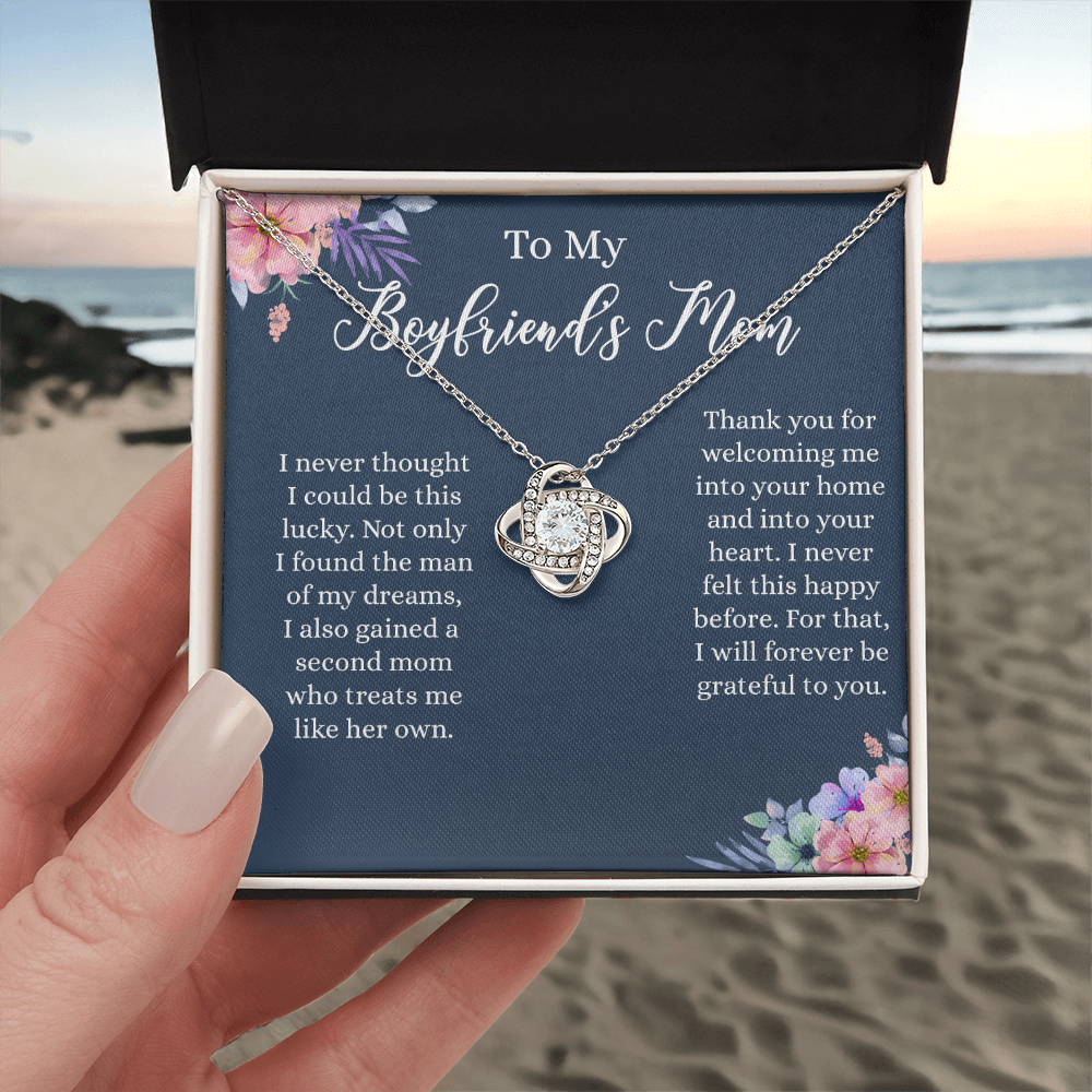To My Boyfriends Mom Necklace From Girlfriend, With Message Card And Box Gift For Boyfriends Mom, Jewelry For Women, Mother And Girlfriend Gift Necklace On Mothers Day, Christmas, Anniversary