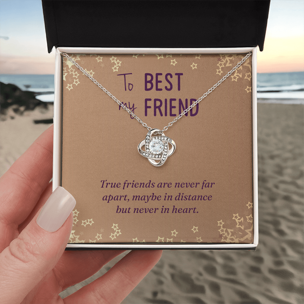 To My Best Friend Necklace Gift For Her On Xmas, True Friend Jewelry Gift To BFF
