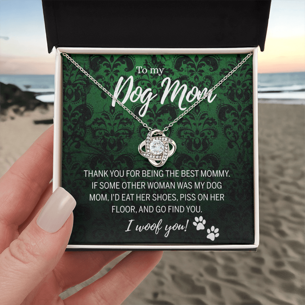 To My Dog Mom Necklace with Message Card And Box, Mother's Day Necklace Gift for Dog Mom, Dog Mom Gift Necklace, Mothers Day Necklace for Dog Mom Mother And Daughter Dog Lover Necklace for Women