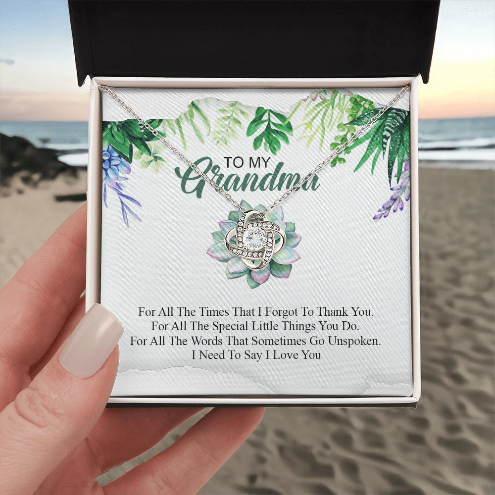 Grandma Gift Necklace for Grandma - Necklace Mother's Day Gifts for Grandma - To My Grandma Love Knot Necklace From Granddaughter Jewelry Gift for Grandma Grandmother Gift Necklace from Grandchild
