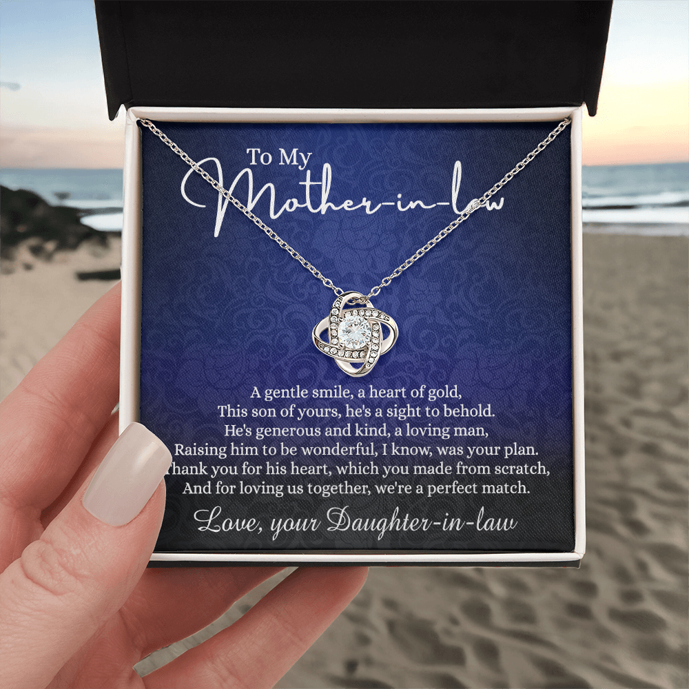 To My Mother in Law Gift Necklace, Mother in Law Love Knot Necklace Gift From Daughter In Law, Jewelry Gift For Women, To My Mother-in-law on Wedding Day Mother's day Necklace Gift Birthday For Mom