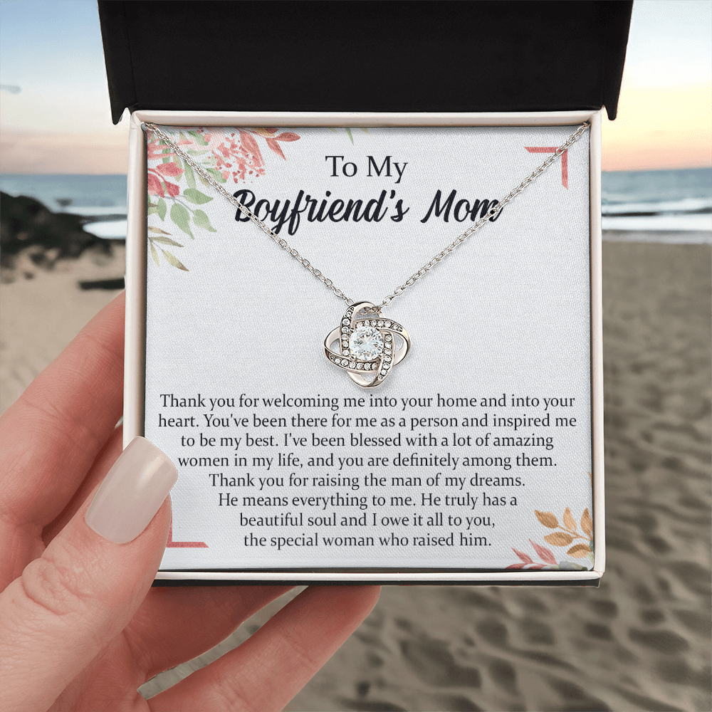 To My Boyfriend's Mom Necklace From Girlfriend, Gift Necklace To Boyfriend's Mom, Necklace For Boyfriend's Mom On Mothers Day Birthday Gift Christmas Anniversary, Jewelry For Women Girlfriend's