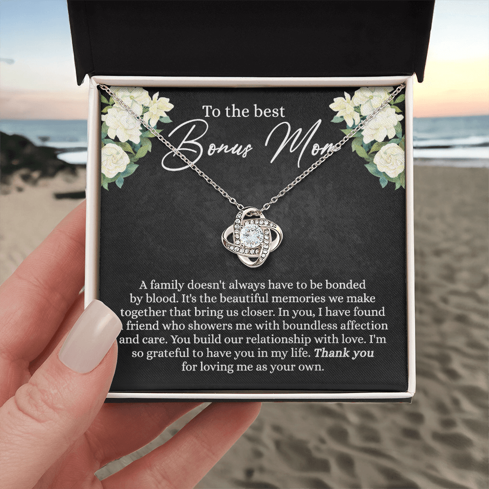 Bonus Mom Gift Necklace, To The Best Bonus Mom From Bonus Daughter, Mother Daughter Necklace Gift For Her, Bonus Mother Gift Necklace On Mother's Day, Anniversary, Birthday, Jewelry For Women