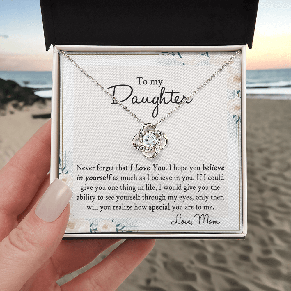Mother And Daughter Gift Necklace Pendant - To My Daughter Necklace From Mom, Jewelry Gifts for Girls, Little Girls Mother To Daughter Jewelry Gift Present for Birthday Graduation Gift Christmas
