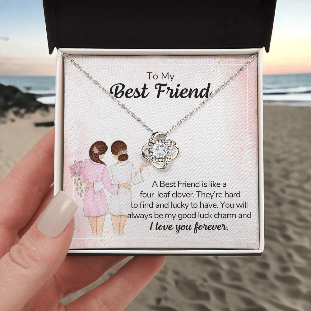 Best Friend Party Gift Necklace, Gift Pendant For BBF On Wedding, To My Best Friend Necklace From Friend BFF, Best Friend Love Knot Necklace Gift On Birthday, Anniversary, Christmas